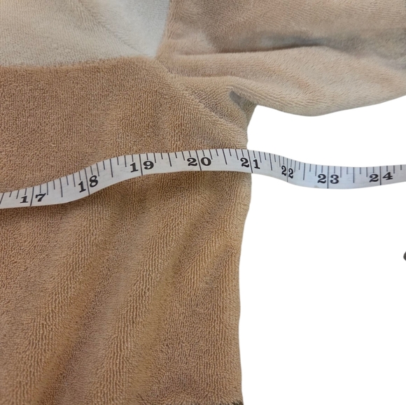 DONNI. Tri Terry Sweater Cream/Latte/Basil Women's XS Sweatshirt Color Block - Picture 5 of 9